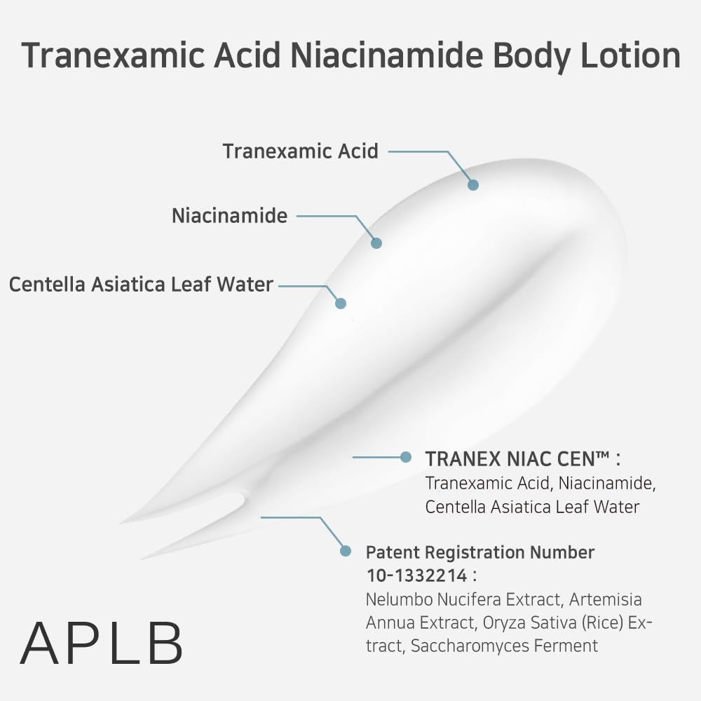 APLB Tranex Niacin Cen lotion ingredients centella close up emphasizing centella complex
