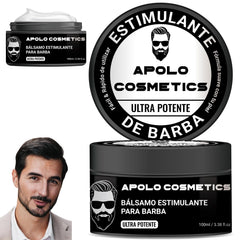 Apolo Cosmetics Para Barba balm tube shows flexible hold for grooming