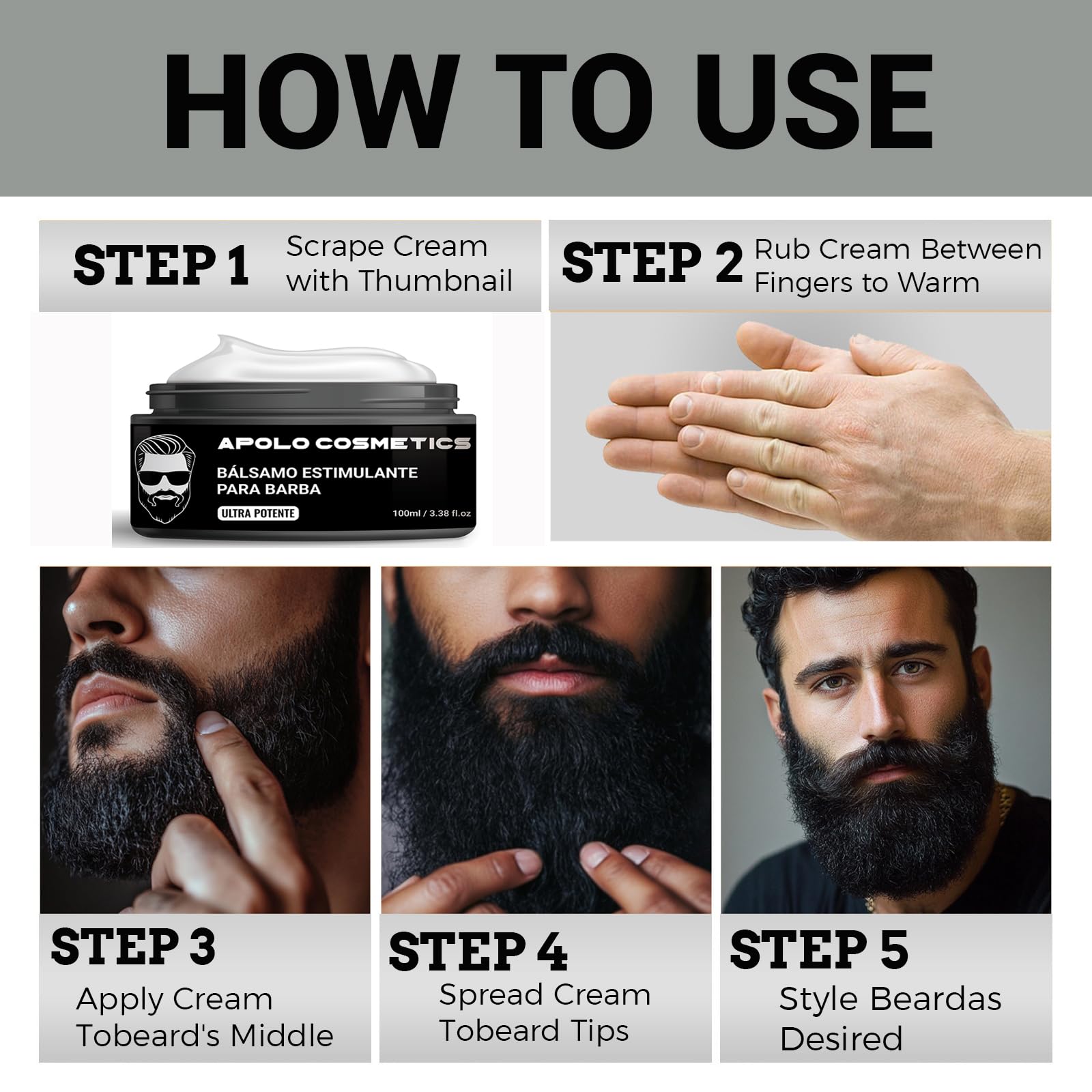 Apolo Cosmetics Para Barba daily grooming ritual keeps beard soft and controlled