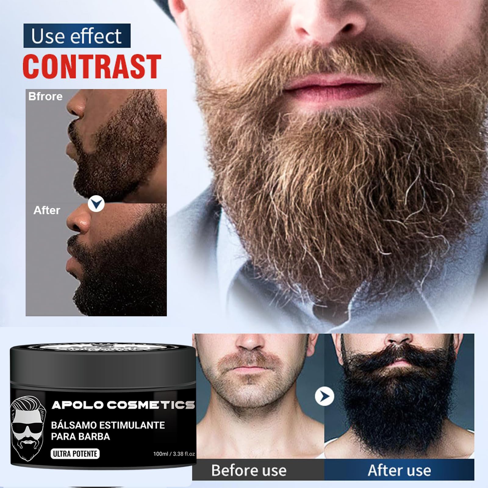 Apolo Cosmetics Para Barba delivers a subtle natural fragrance during grooming