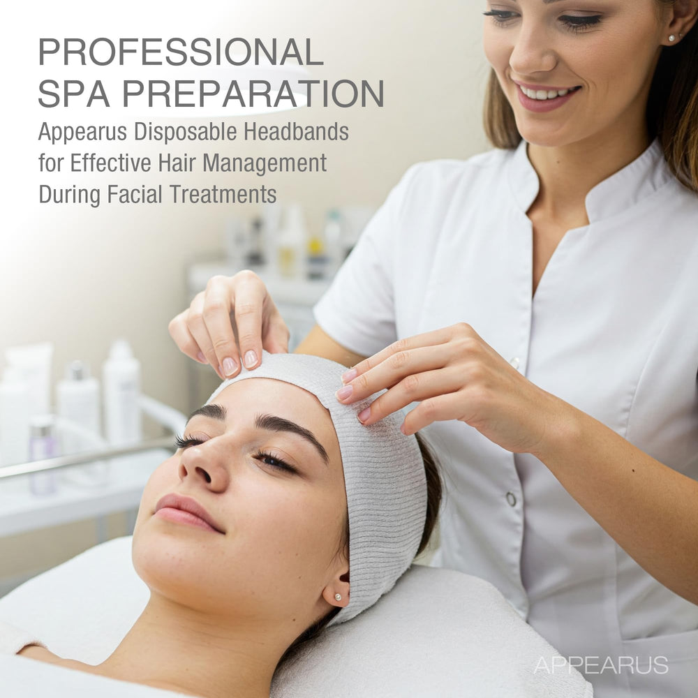 APPEARUS headband keeps hair away from face for precise treatments.