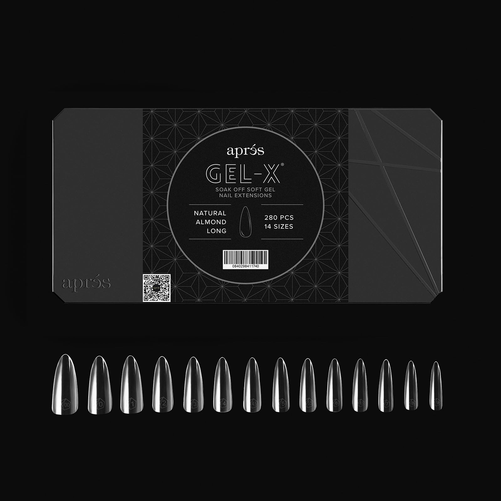 APRES Gel-X Almond thick free edge adds durability for long wear.
