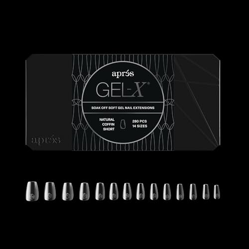 APRÉS Gel-X coffin tips half sizes highlight improved sizing options