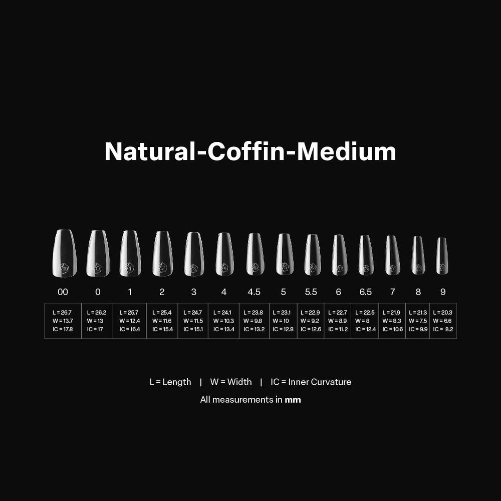 APRES Gel-X coffin tip sculpted line close-up with pronounced curve