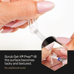 APRÉS Gel-X Prep color base prep after application enables even polish.