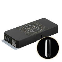 APRÉS Gel-X square tips box front view shows 280 soft tips for easy extensions.