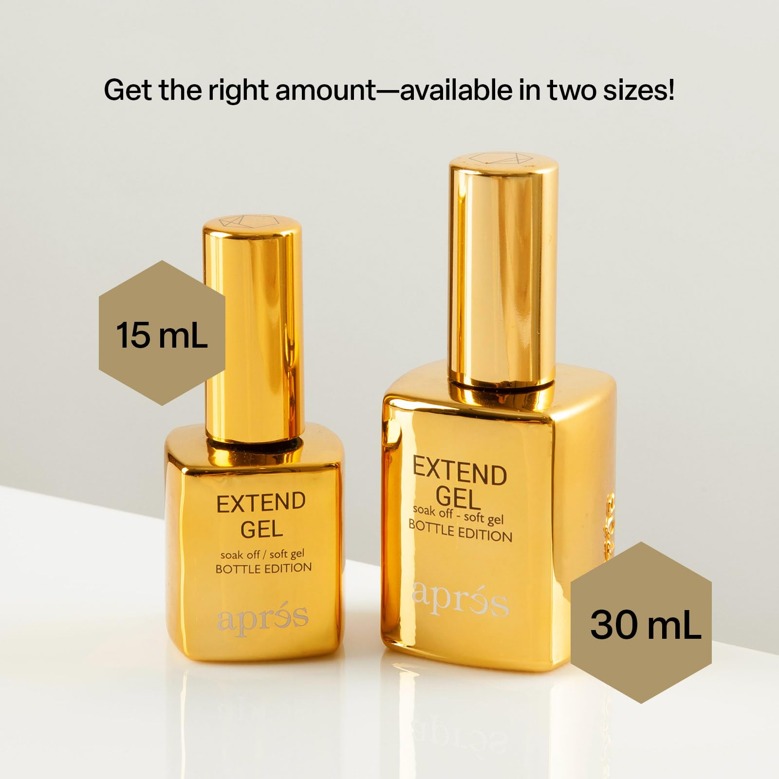 APRÉS Extend Gel package label shows premium formula and included applicator.