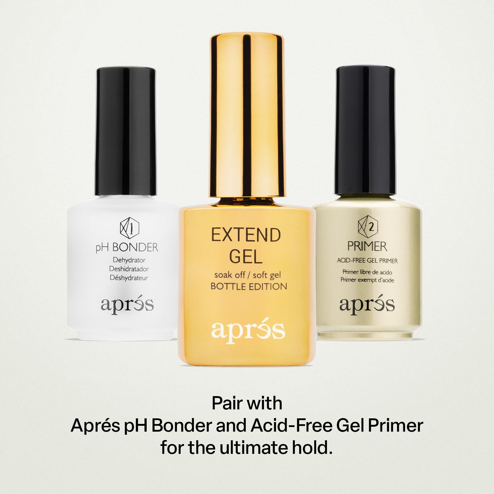 APRÉS Extend Gel soft gel nail bed close-up emphasizes gentler manicure.