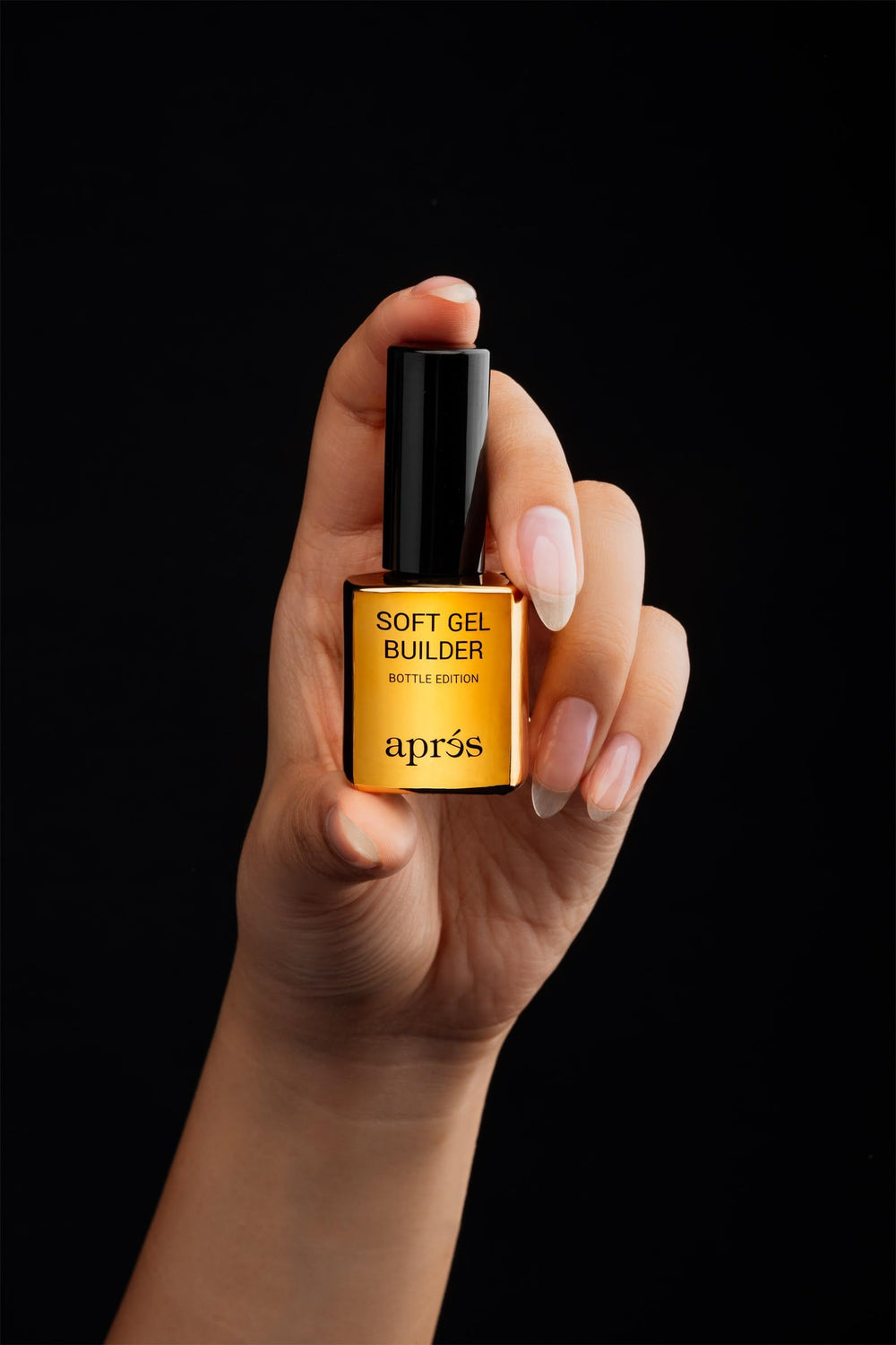 APRÉS Soft Gel Builder strengthens extensions with flexible durability.