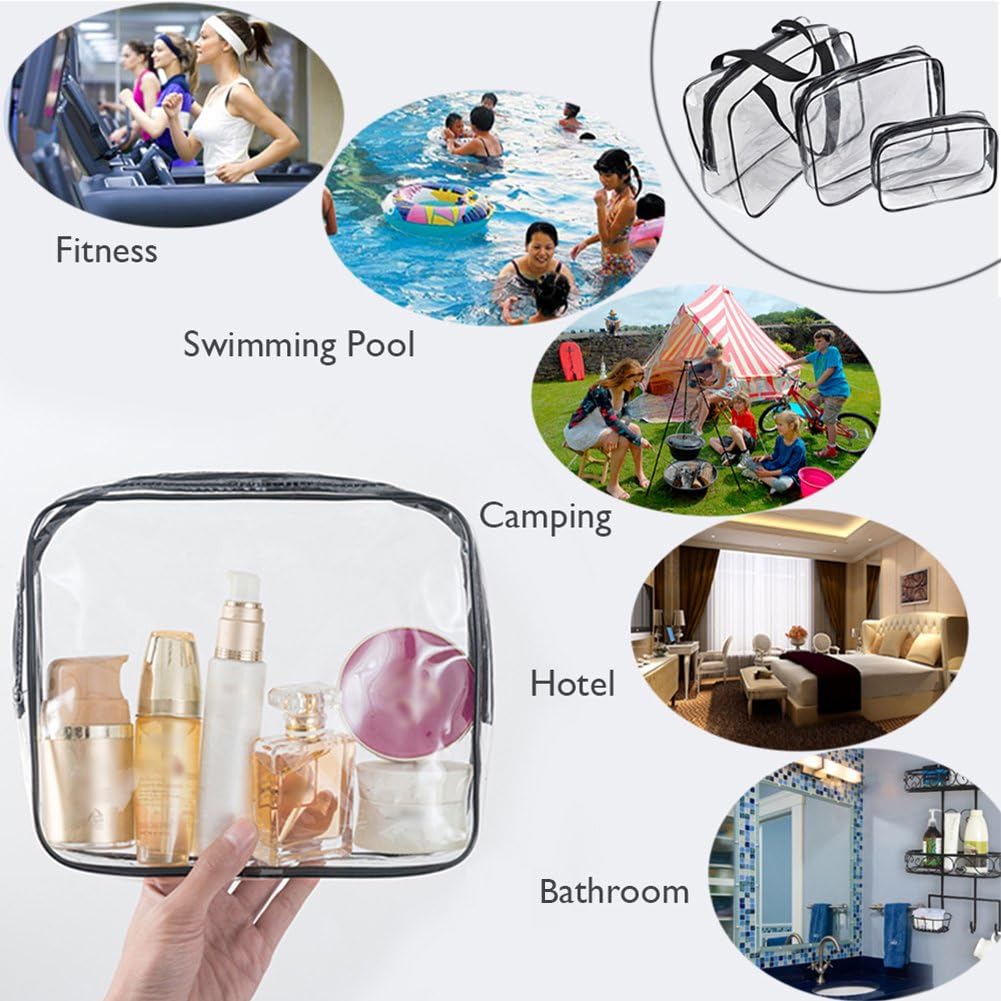 APREUTY clear makeup bags travel-organization transparent design aids quick checks at airport
