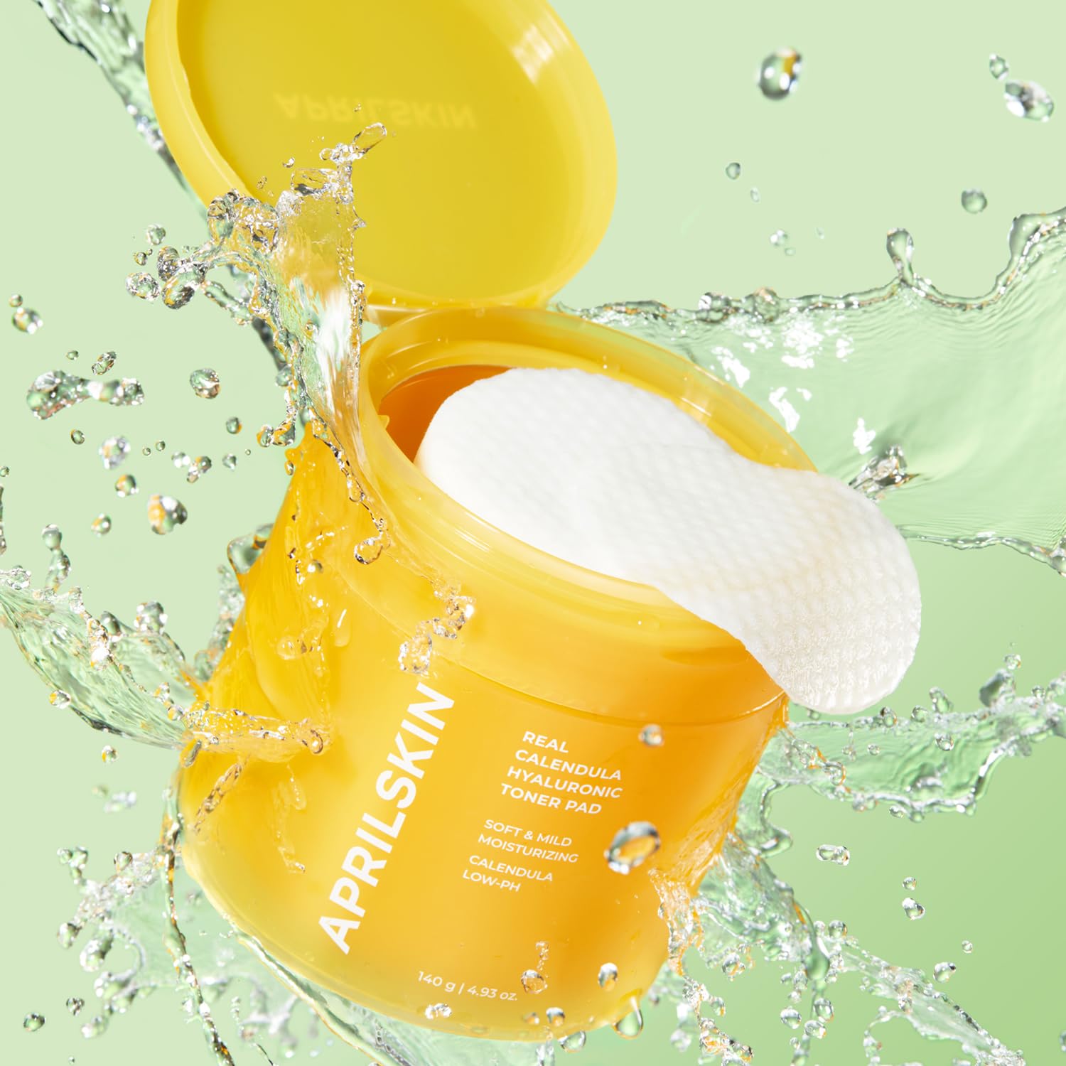 APRILSKIN Calendula flower close-up emphasizes soothing botanical ingredients.