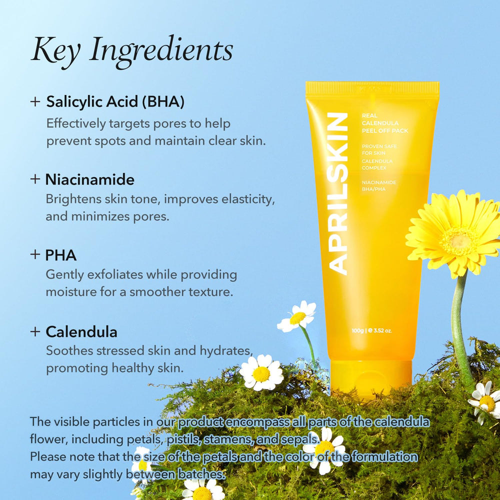 APRILSKIN Calendula mask application demonstrates quick-dry formula for a mess-free process