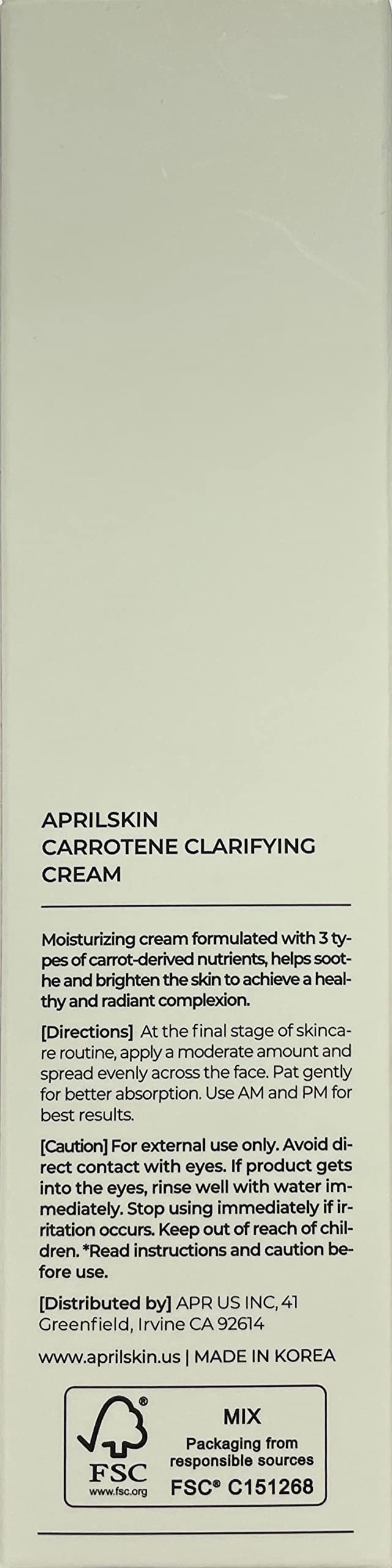 APRILSKIN Carrotene Clarifying Cream dabbed on cheeks during evening skincare ritual.