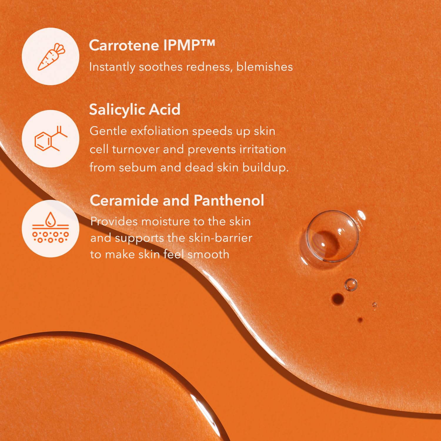 APRILSKIN Carrotene IPMP Exfoliating Body Wash before-and-after texture improvement on rough skin