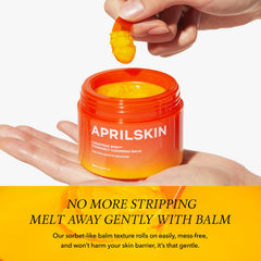 APRILSKIN Carrotene IPMP Hydromelt double-cleansing action removes makeup and sunscreen while softening excess oil