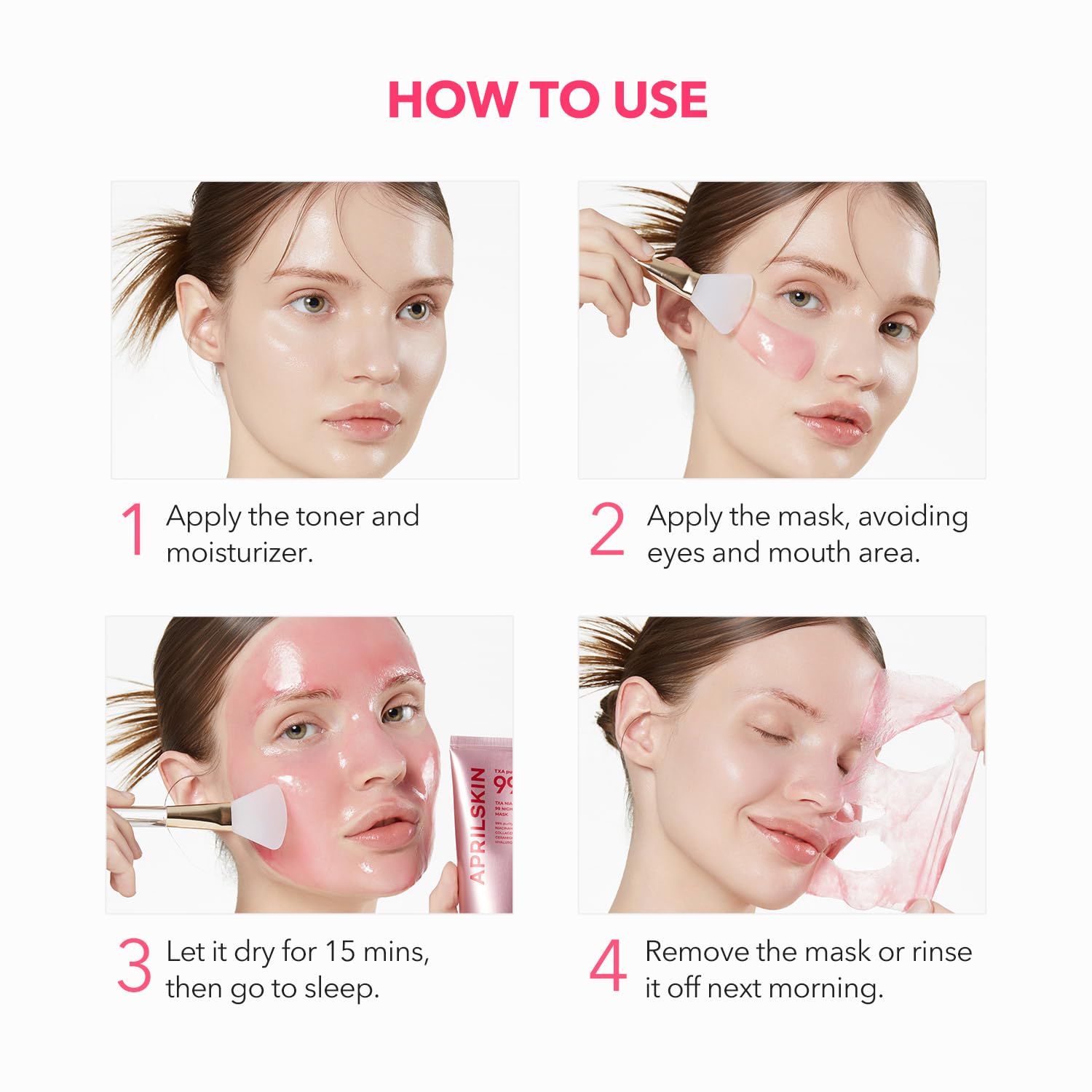 APRILSKIN glow after sleep showcasing radiant complexion