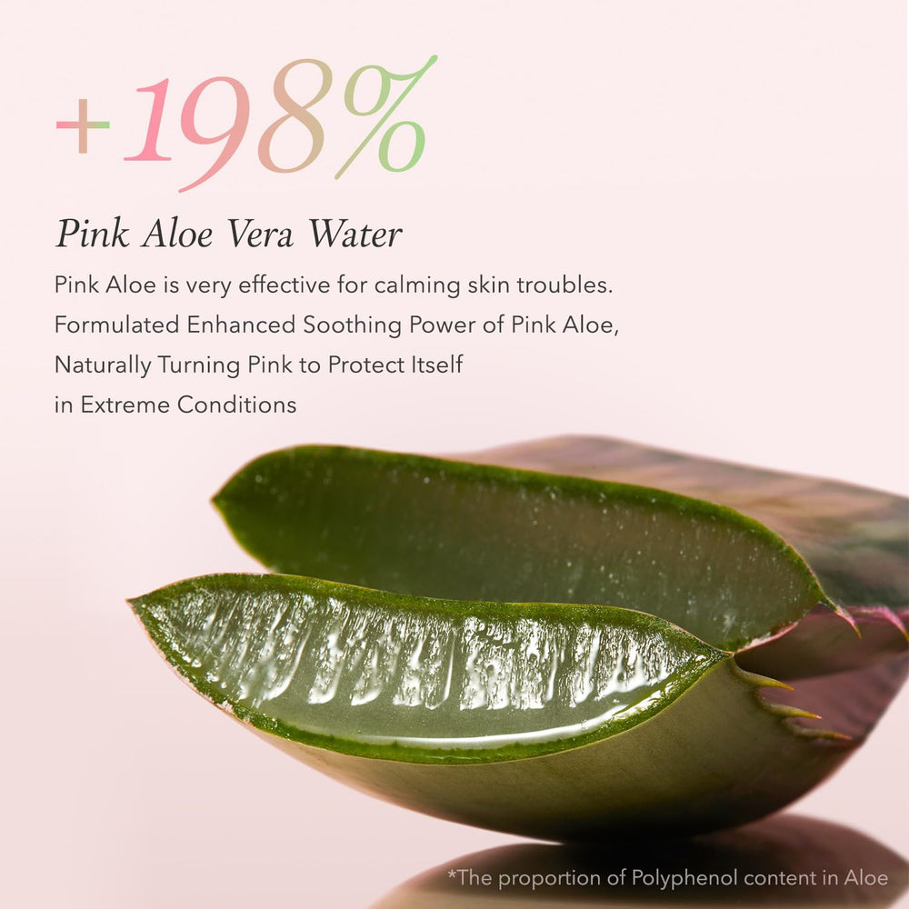 APRILSKIN Pink Aloe Facial Polish bottle being poured to illustrate texture