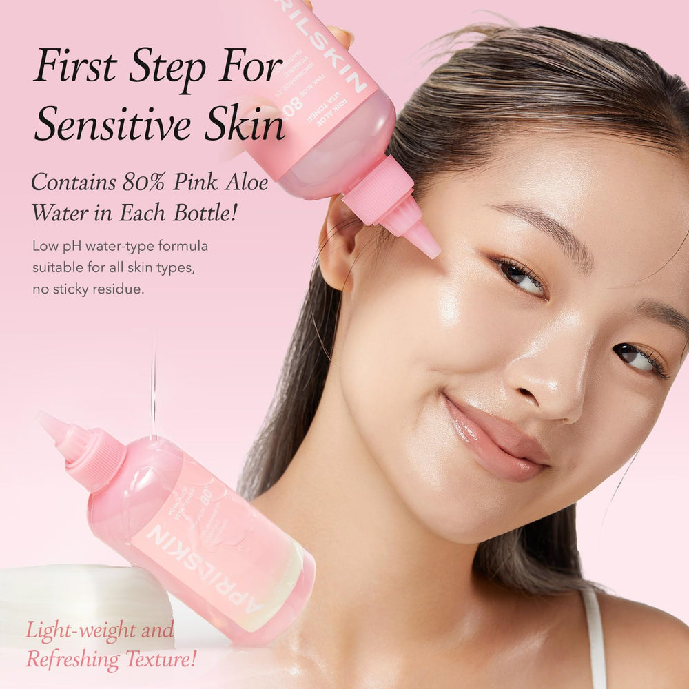 APRILSKIN Pink Aloe Vita Toner non-comedogenic formula for acne-prone skin