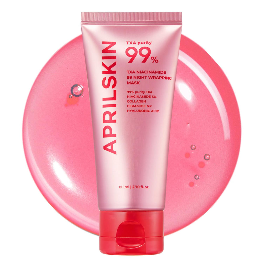 APRILSKIN TXA Niacinamide overnight wrap mask jar for at-home toning and glow