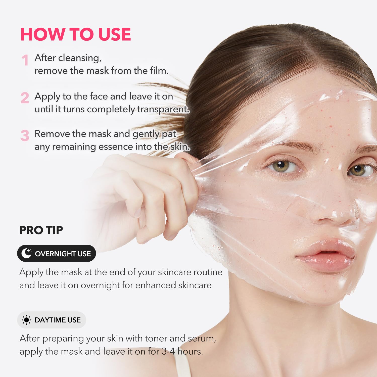 APRILSKIN TXA Pink Capsule Gel Mask glow finish on skin implies brighter, refreshed morning look.