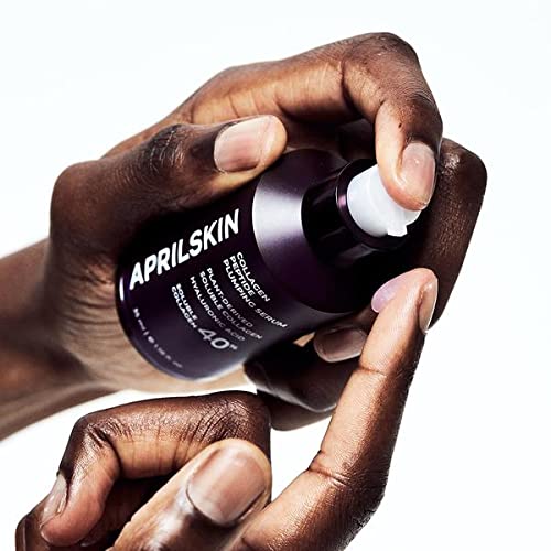 APRILSKIN vegan collagen peptide texture closeup emphasizes smooth, hydrated complexion.