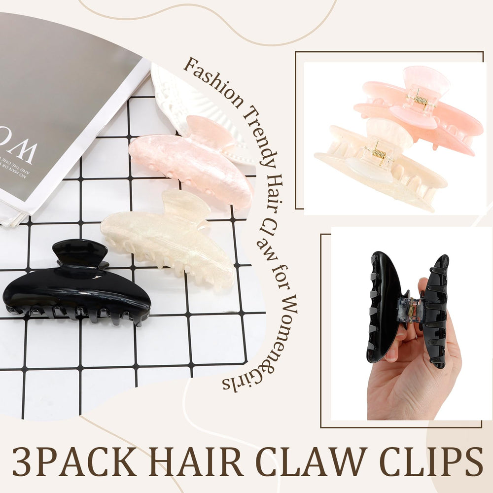 Aprince claw clip rounded teeth ensure comfortable wear on the scalp.