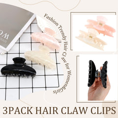 Aprince claw clip rounded teeth ensure comfortable wear on the scalp.