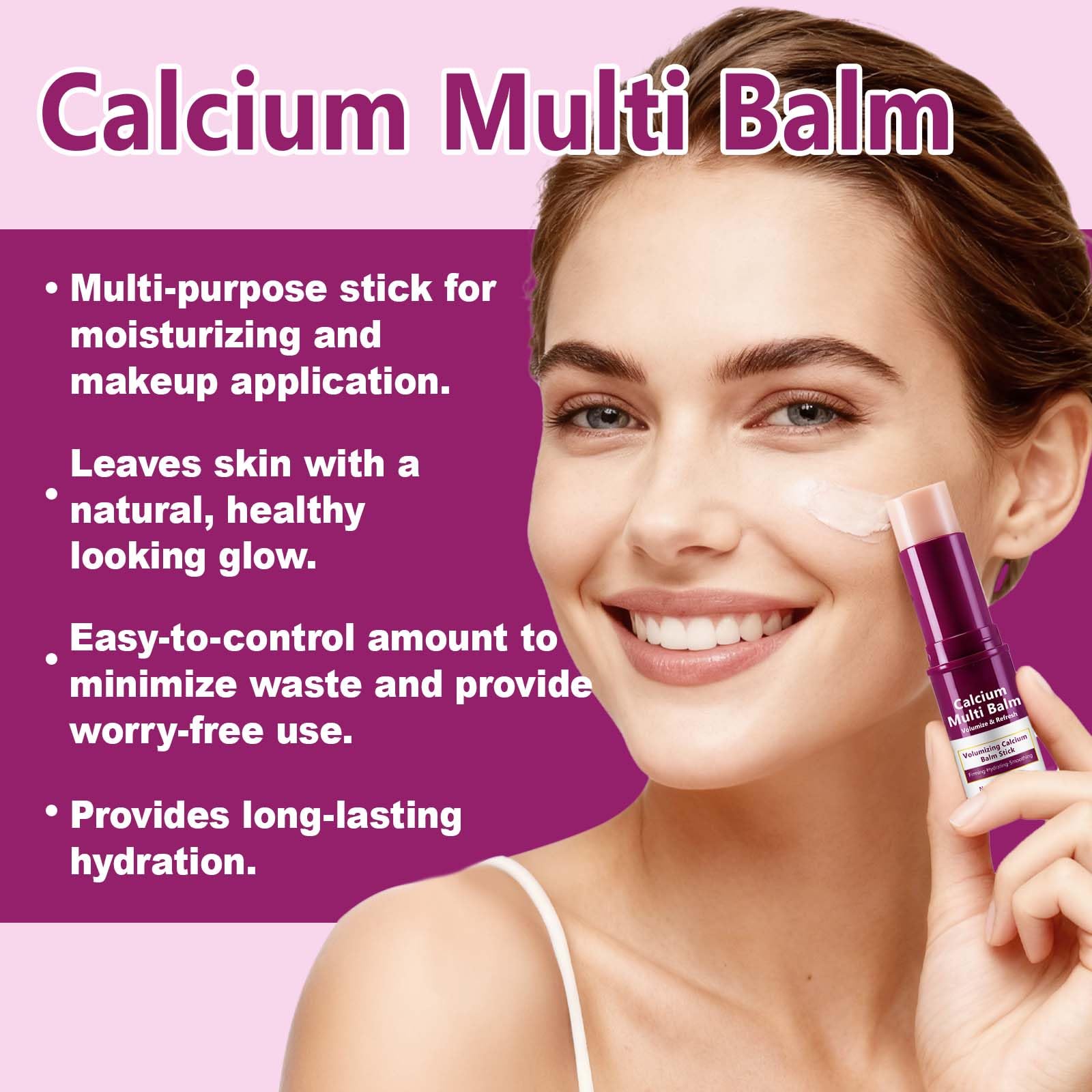 APUUFYQC Calcium Multi Balm Stick ingredients include shea butter for moisture.