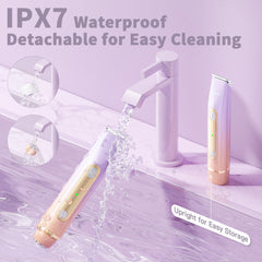 Aqeqpt bikini shaver glides over leg and arm with smooth results.