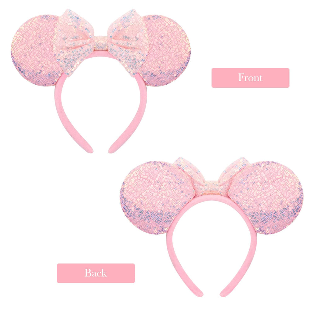 AQOKKA mouse ears headband side view emphasizes lightweight design for long-lasting comfort.