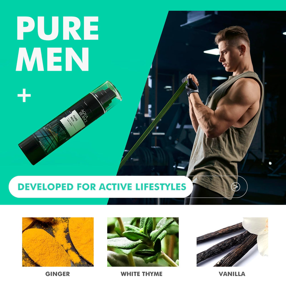 AQUA BLANCE deodorizing body spray mist dispenses quickly for on-the-go refreshment.