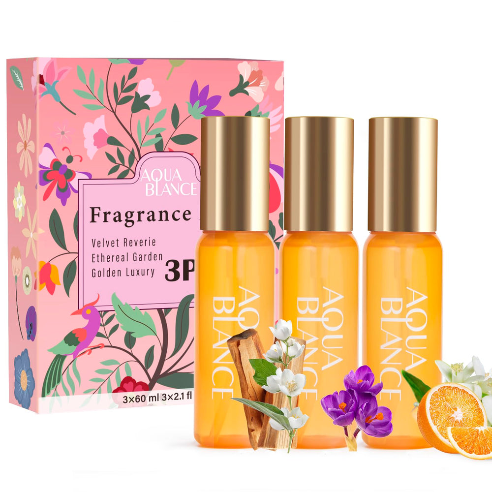 Aqua Blance Velvet Reverie bottle-pour offers an elegant daily fragrance option.