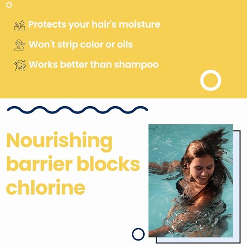 Aqua Guard pre-swim coating being applied before swimming to minimize chlorine exposure.