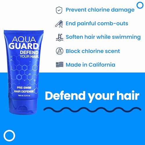 AQUA GUARD Pre-Swim Hair Defense application scene — easy pre-swim prep