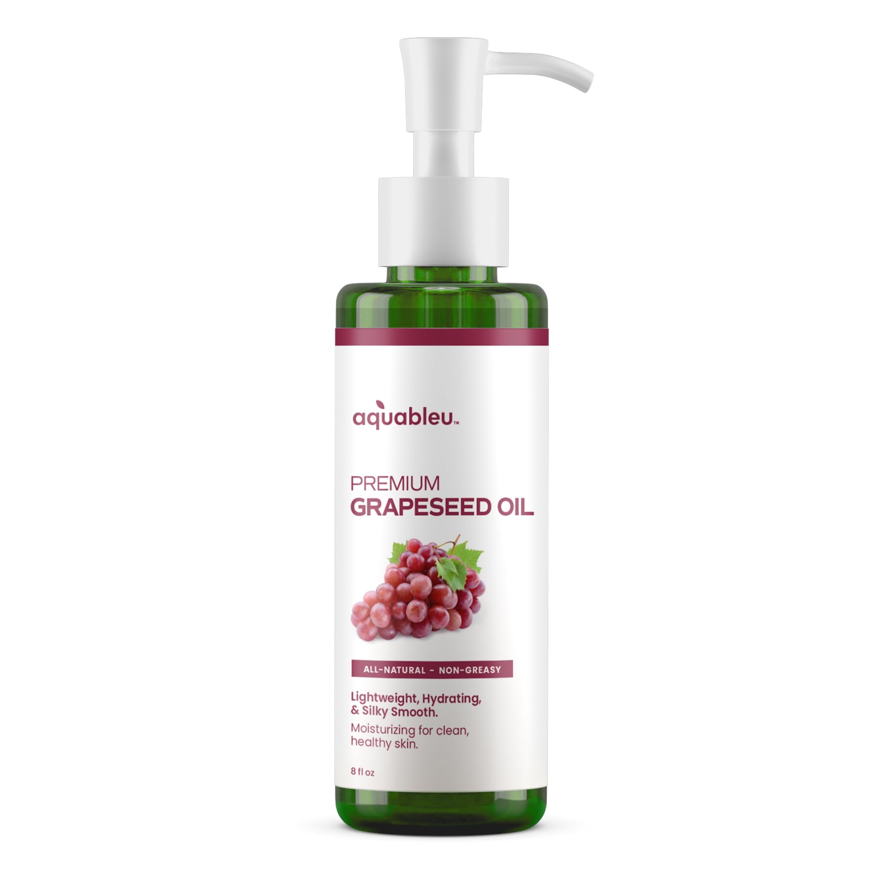 Aquableu grapeseed oil closeup texture; silky, non-greasy hydration.