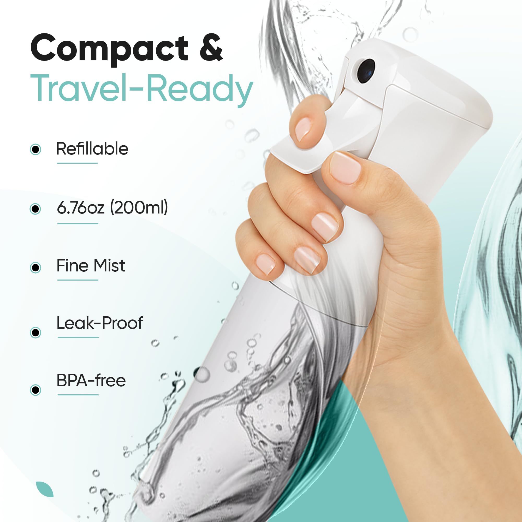 Aquableu spray bottle for cleaning tasks with even mist.