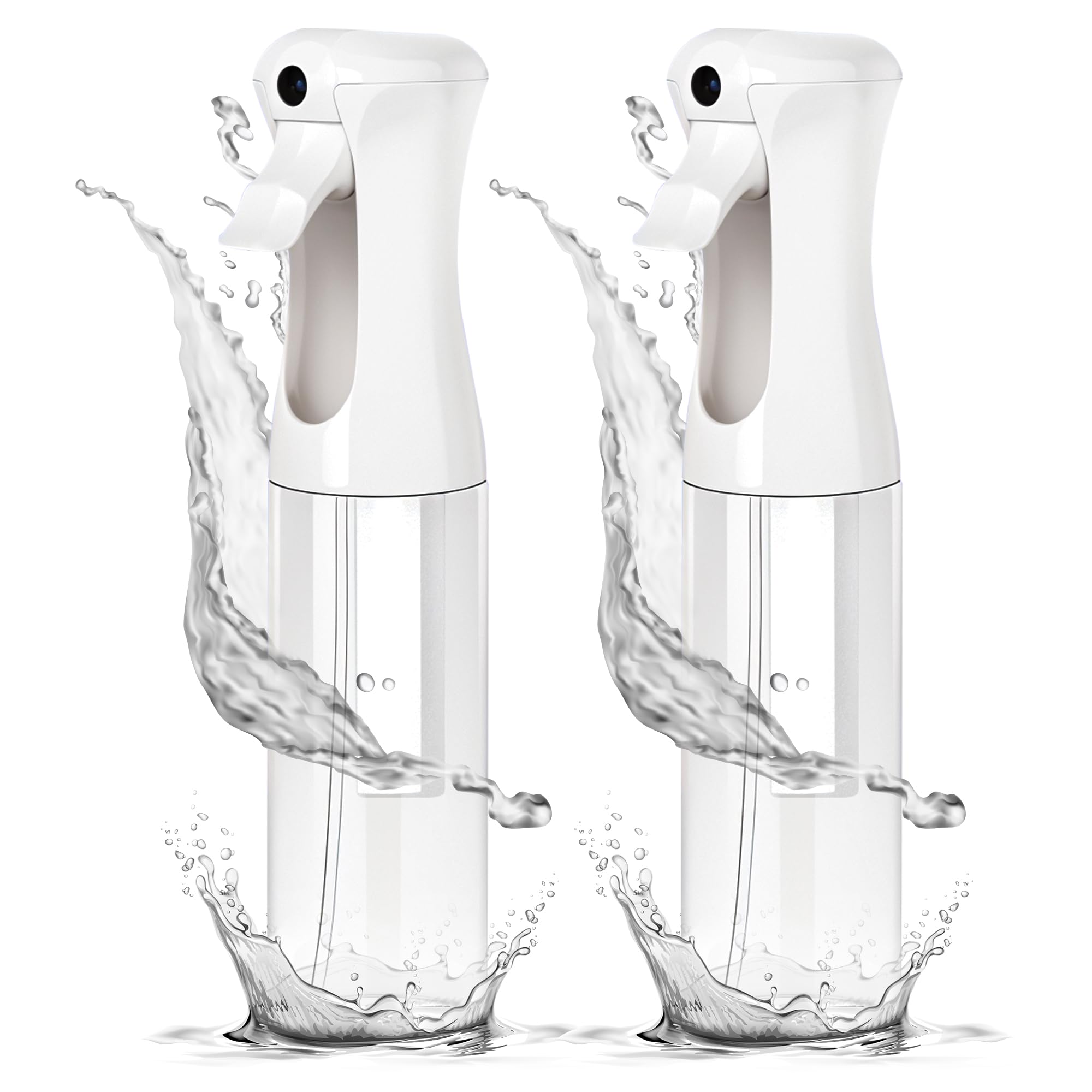 Aquableu spray bottle continuous mist for hair care, delivering even coverage for styling routines.