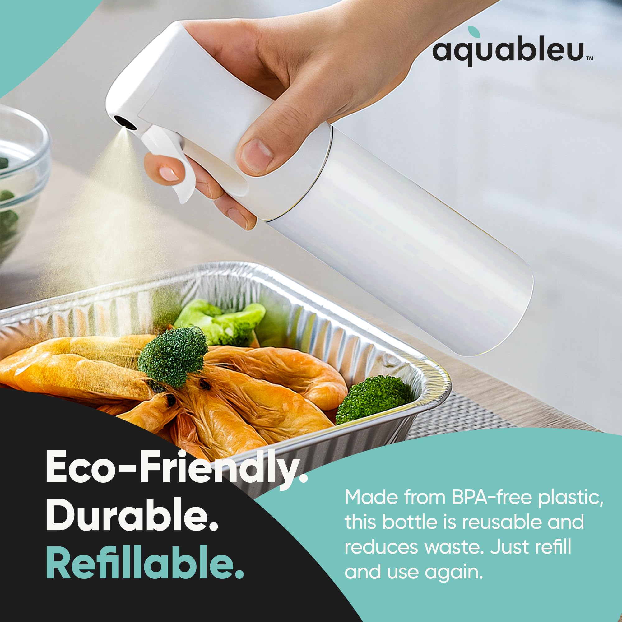 Aquableu essential-oils spray bottle suitable for diluted aromatherapy.