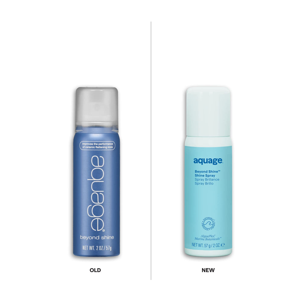 Aquage Beyond Shine mist-on-hair captures fine spray for even distribution and shine.
