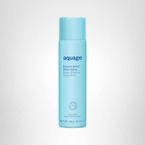 Aquage Beyond Shine packaging sits on the counter signaling luxury hair care.