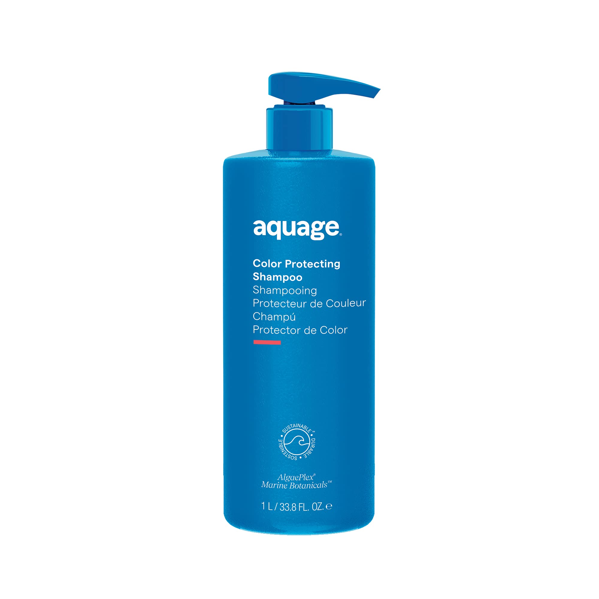 Aquage Color Protecting Shampoo bottle shows color-safe cleansing for color-treated hair.