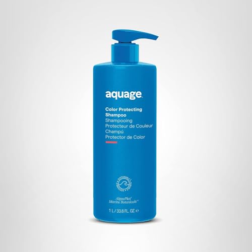Aquage hero shot emphasizes premium color longevity and gentle cleansing.