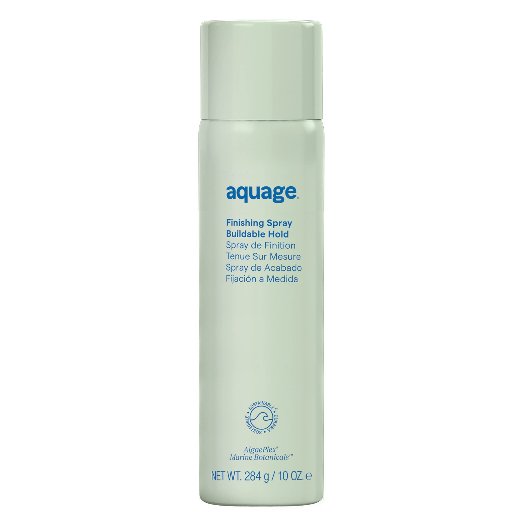Aquage Finishing Spray bottle-dispense enables easy, even application for daily hold.