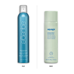 Aquage Finishing Spray hair-shine delivers a radiant finish with humidity resistance.