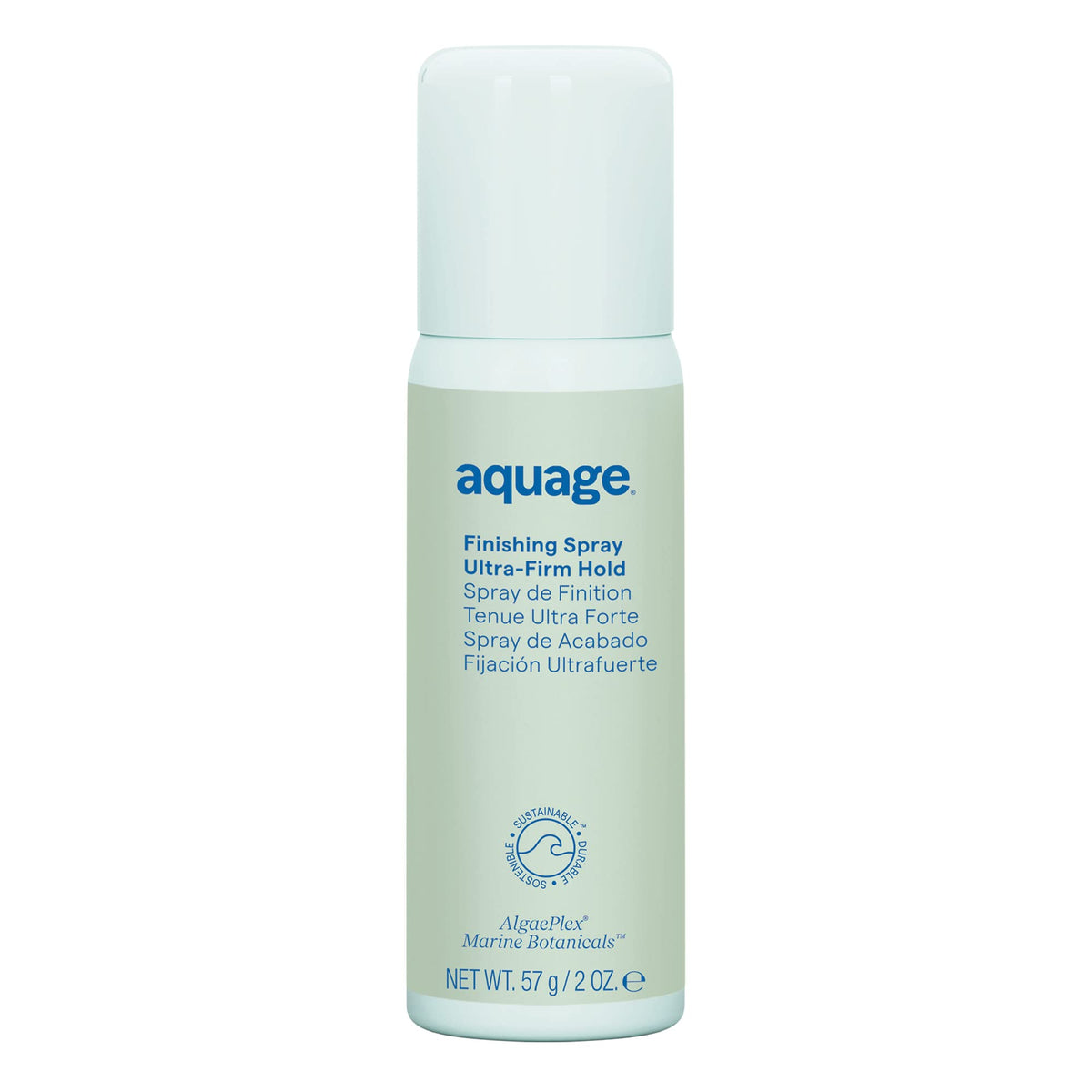 Aquage Finishing Spray ultra-fine mist delivers smooth, buildable hold.