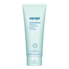 Aquage Molding Megagel bottle closeup showing strong hold and high gloss.