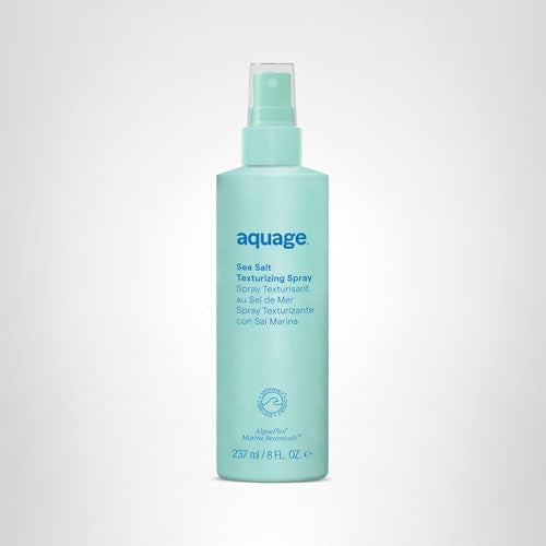 Aquage Sea Salt Texturizing Spray recyclable packaging supports easy storage.