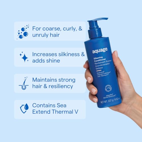 Aquage SeaExtend Silkening Conditioner dispense action ready for use.