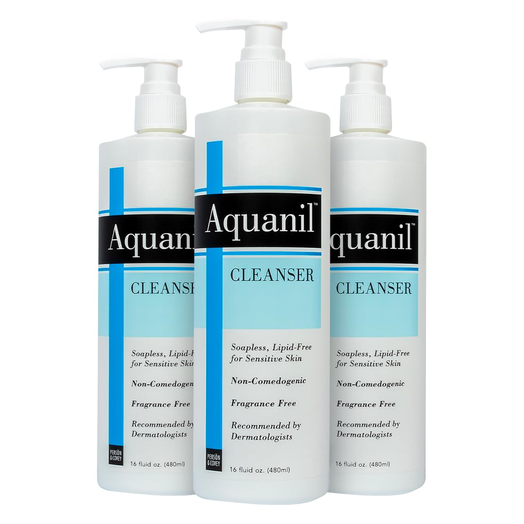 Aquanil lipid-free cleanser bottle—gentle daily cleansing for sensitive skin.