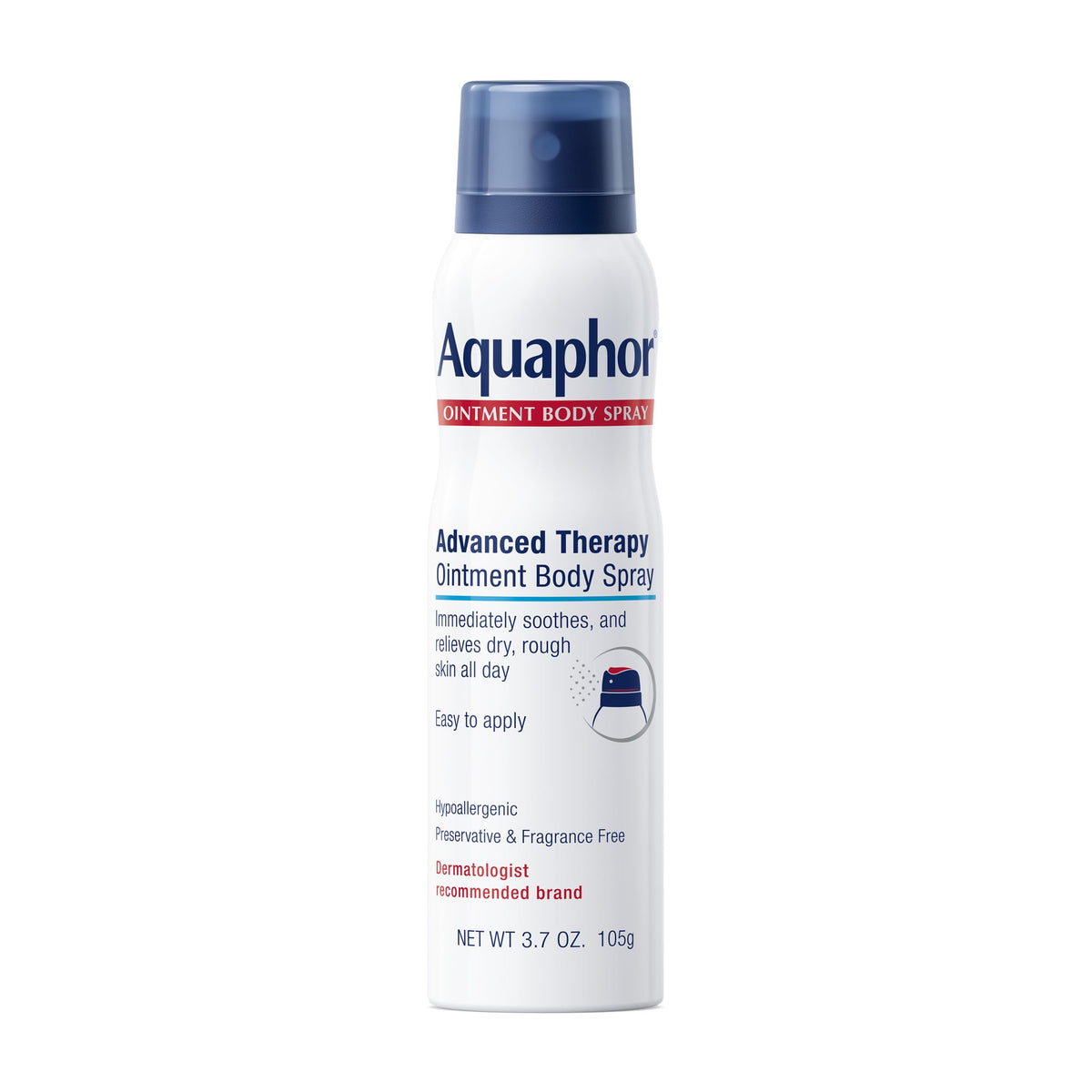 Aquaphor front canister showing label and size for easy identification